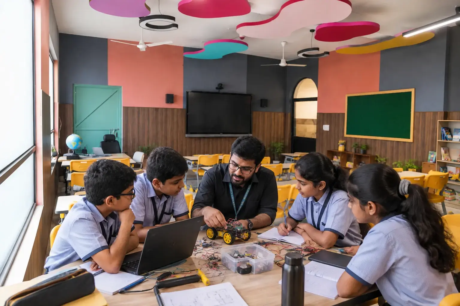 Real-world industry mentor guiding students at Mirai